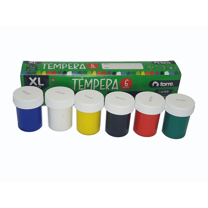Tempera Torre XL 6 colores lavable 2