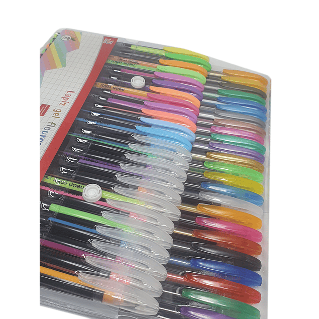 Set 48 Lápices Tinta Gel colores fluor