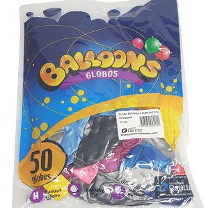 Bolsa Globo Perlado Surtidos N°9 -Balloons 50 unidades