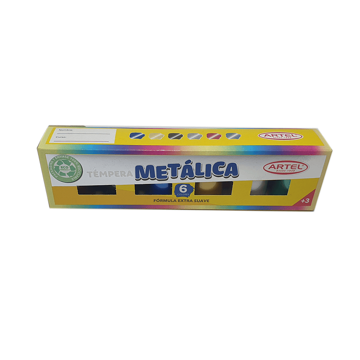 Tempera Metálica Artel 6 Colores 15cm c/u 1