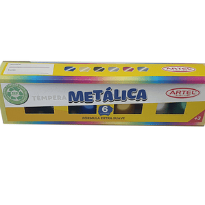 Tempera Metálica Artel 6 Colores 15cm c/u
