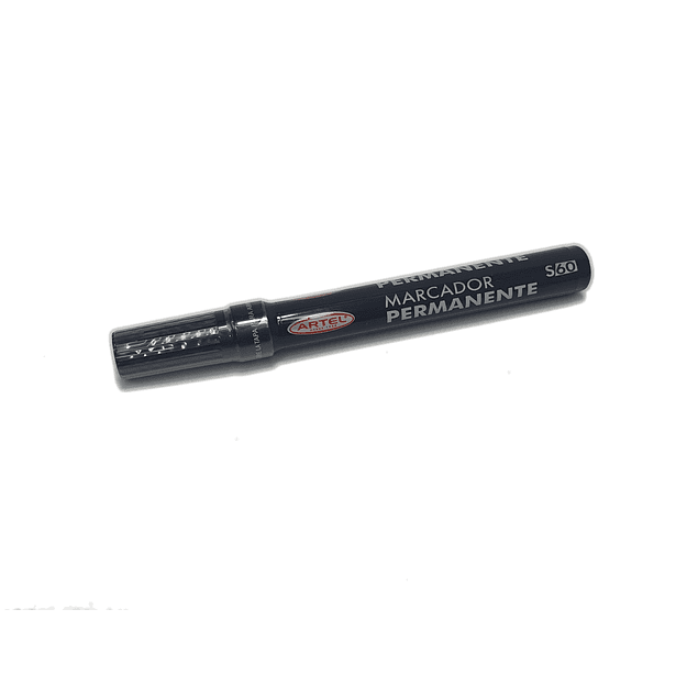 Plumón Marcador permanente s60 Negro punta biselada Artel