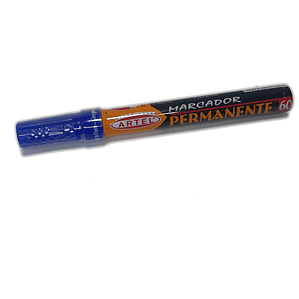 Plumón Marcador permanente s60 Azul punta biselada Artel