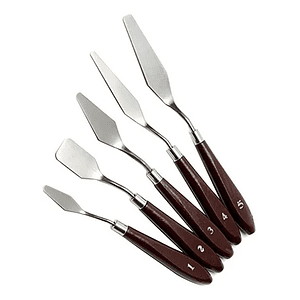 Set 5 Espátulas para pintura - Cuchillo de paleta 