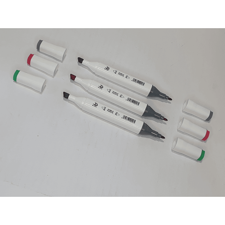 Pack 36 marcadores doble punta DingLi con estuche plástico /10732 5