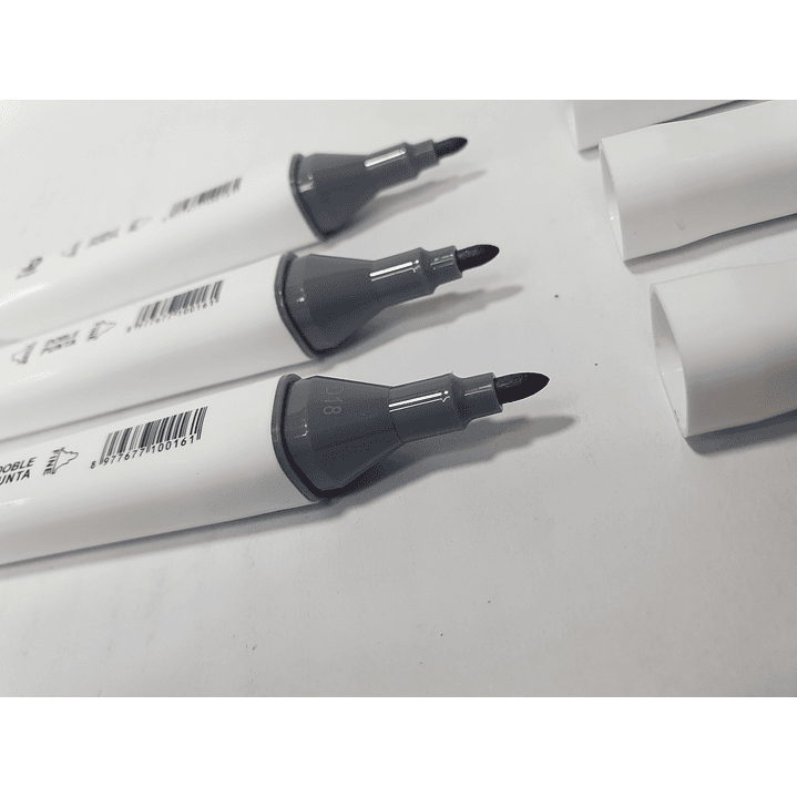 Pack 36 marcadores doble punta DingLi con estuche plástico /10732 8