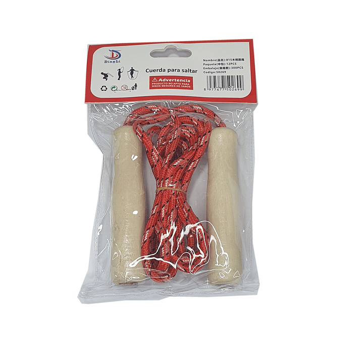 Cuerda para Saltar Mango Madera 1.90 mt/ 50269	 5