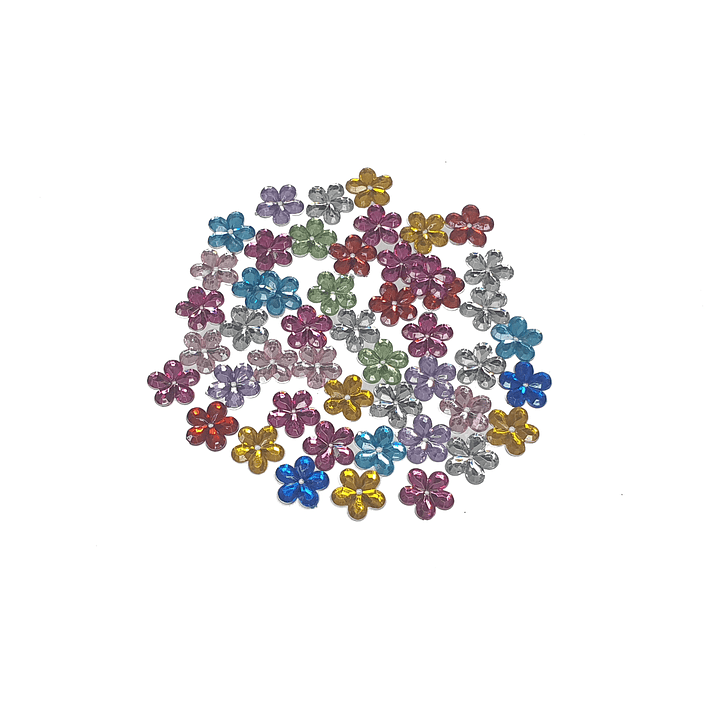 Bisutería Flor Colores 50 unid aprox./ 20111 1