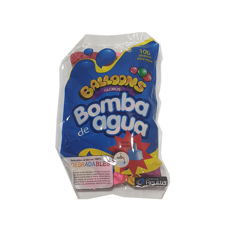 Bombita de agua bolsa 100 unidades + Adaptador Balloons 1