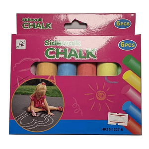 Caja Tiza Jumbo 6 Colores Chalk