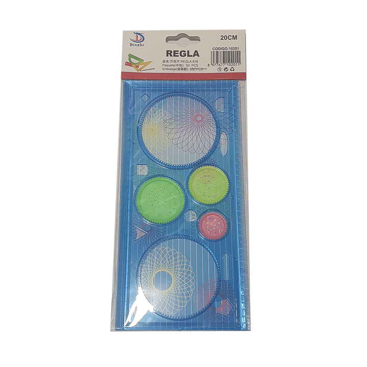 Regla con engranajes - Regla entretenida 20cm  4