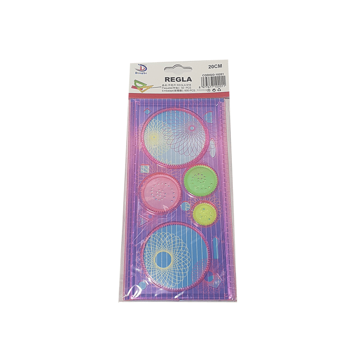 Regla con engranajes - Regla entretenida 20cm  6