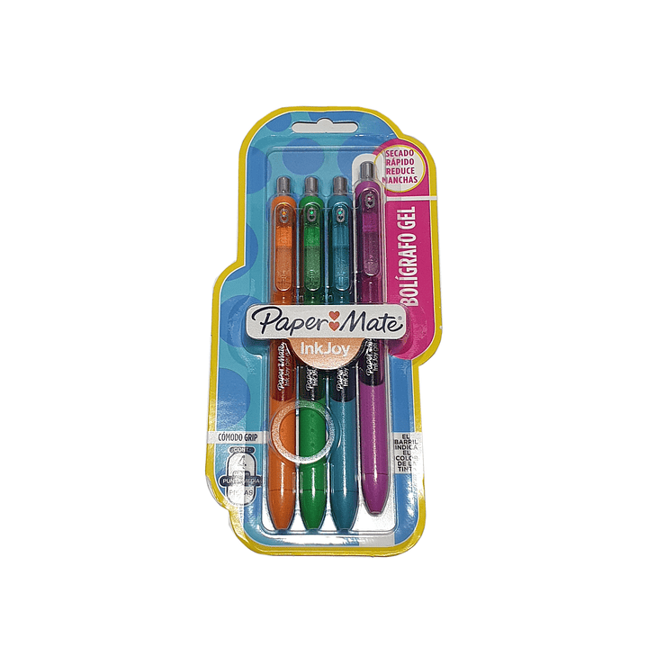 Set 4 Lápiz Tinta Gel Paper Mate InkJoy 0.7mm /12447 1