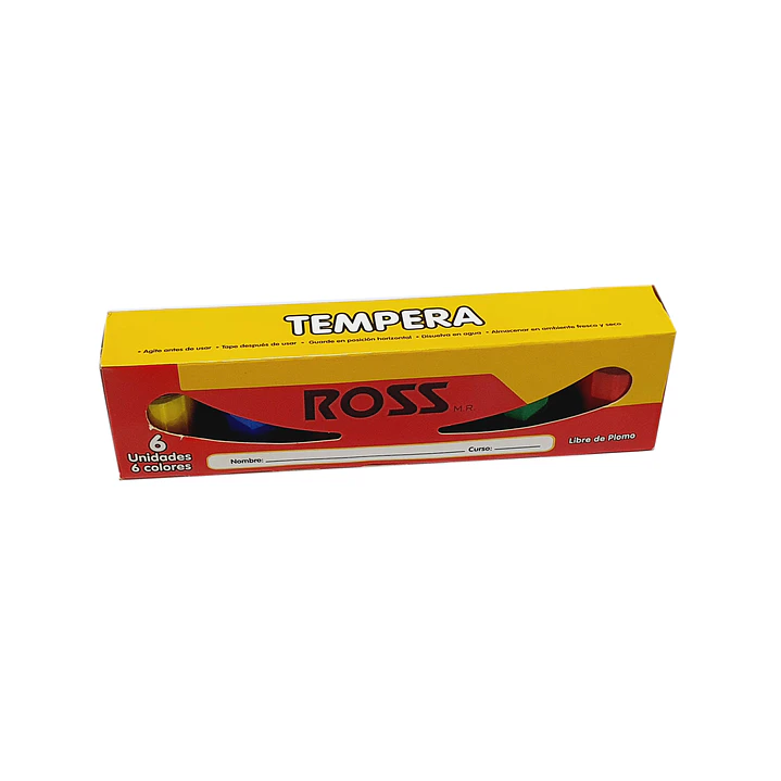 Tempera Ross 6 Colores 15ml Aprox 1
