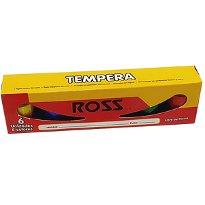 Tempera Ross 6 Colores 15ml Aprox