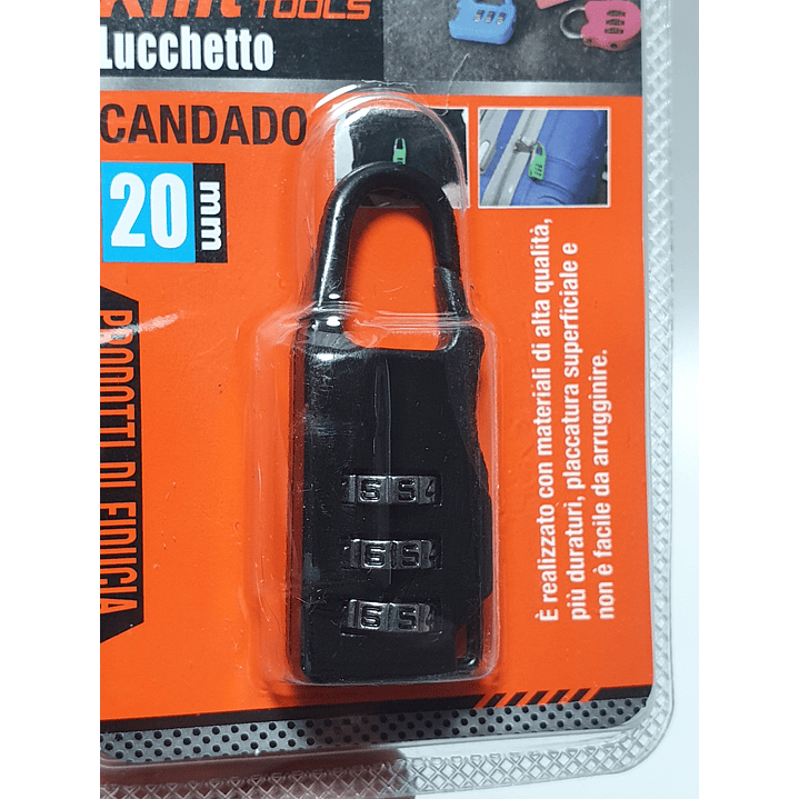 Candado Para Mochila - Bolso 20mm Con clave /6329300 2