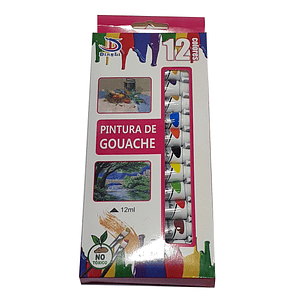 Pintura - Tempera De Gouache - Guache 12 Colores 12 Ml