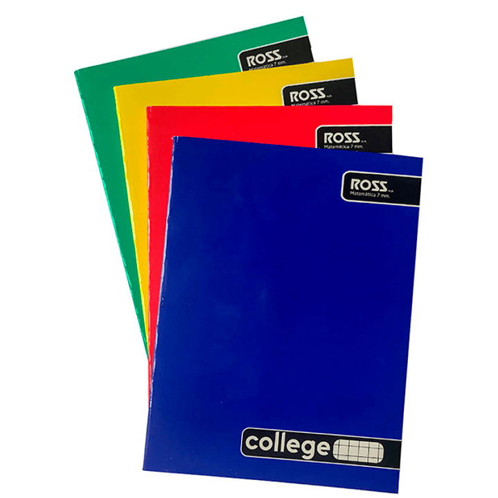 Pack 10 Cuadernos College Ross 7mm 80 hojas 1