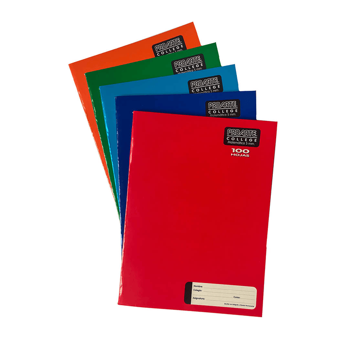 Pack 10 Cuadernos College Proarte 5mm 100 Hojas 1