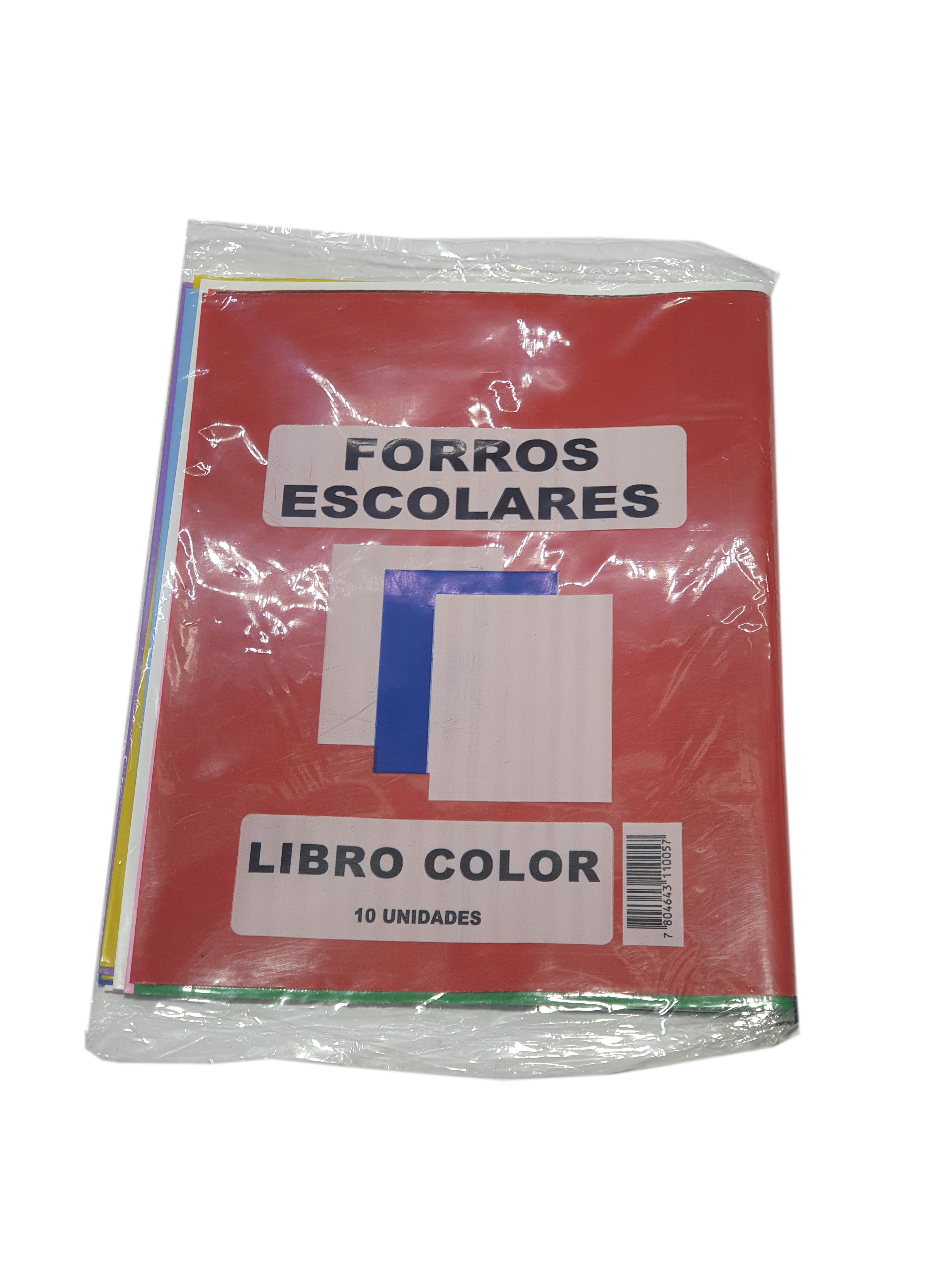 Pack 10 Forro Colores Libro