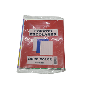 Pack 10 Forro Colores Libro