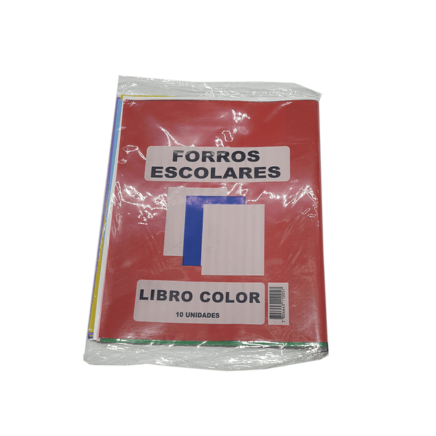 Pack 10 Forro Colores Libro