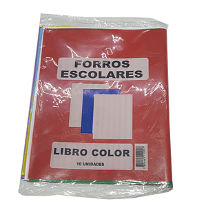 Pack 10 Forro Colores Libro