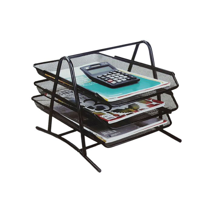 Bandeja Porta Documentos - Papeles - 3 Niveles Tipo Malla 1
