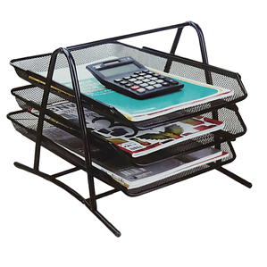 Bandeja Porta Documentos - Papeles - 3 Niveles Tipo Malla