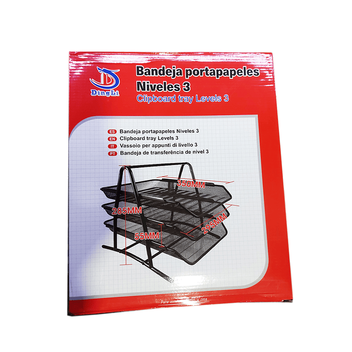 Bandeja Porta Documentos - Papeles - 3 Niveles Tipo Malla 2