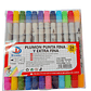 Plumón - Marcador 24 Colores punta pincel y fina - doble punta.  - Miniatura 1