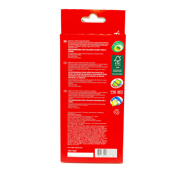 Lápices de color Faber-Castell 12 colores  2