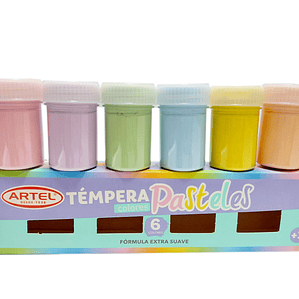 Tempera Colores Pasteles Artel 6 unidades