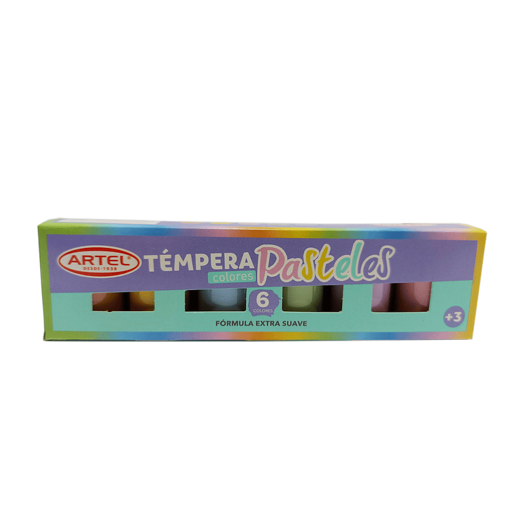 Tempera Colores Pasteles Artel 6 unidades 2
