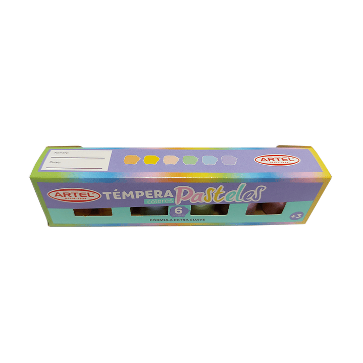 Tempera Colores Pasteles Artel 6 unidades 3