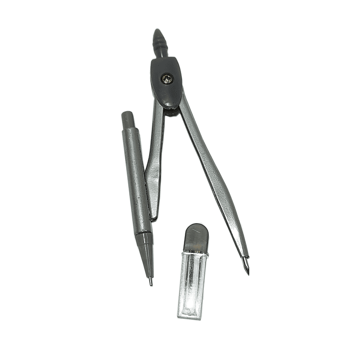 Compas Metálico Con porta Minas Y Estuche Plástico - 2508 1