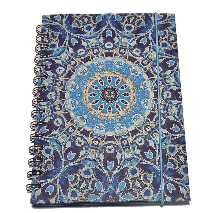 Libreta Mándala Tapa dura 21x15cms con elástico - 11003 3