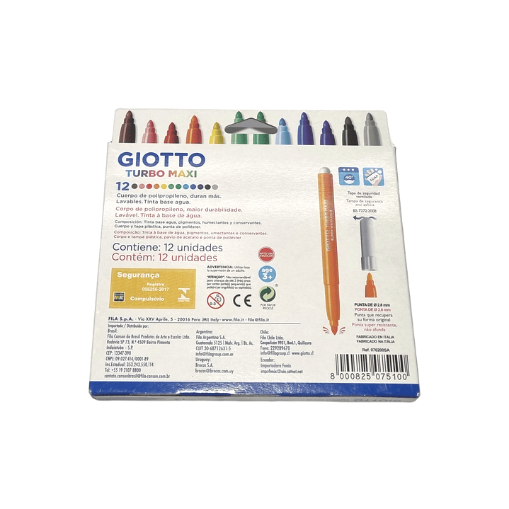 Marcadores Giotto turbo Maxi punta gruesa - Lavables. 2