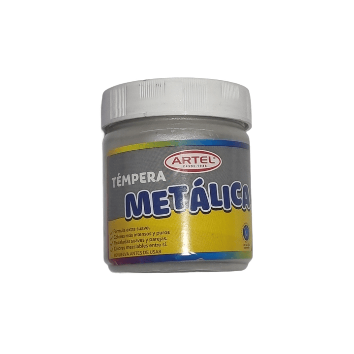 Tempera Metálica Plateada Artel 100ml 1