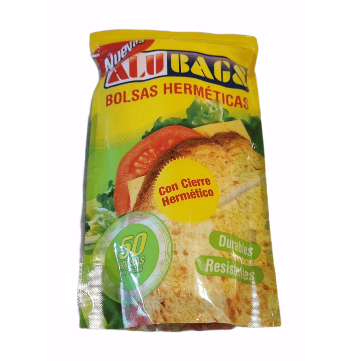 Pack 50 Bolsas Herméticas Alubags  para sandwish 16x14cms 1