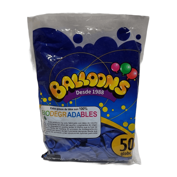Bolsa Globo Liso  N°9  - Balloons 50 Unidades Colores 1