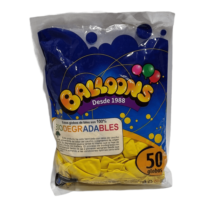 Bolsa Globo Liso  N°9  - Balloons 50 Unidades Colores 2