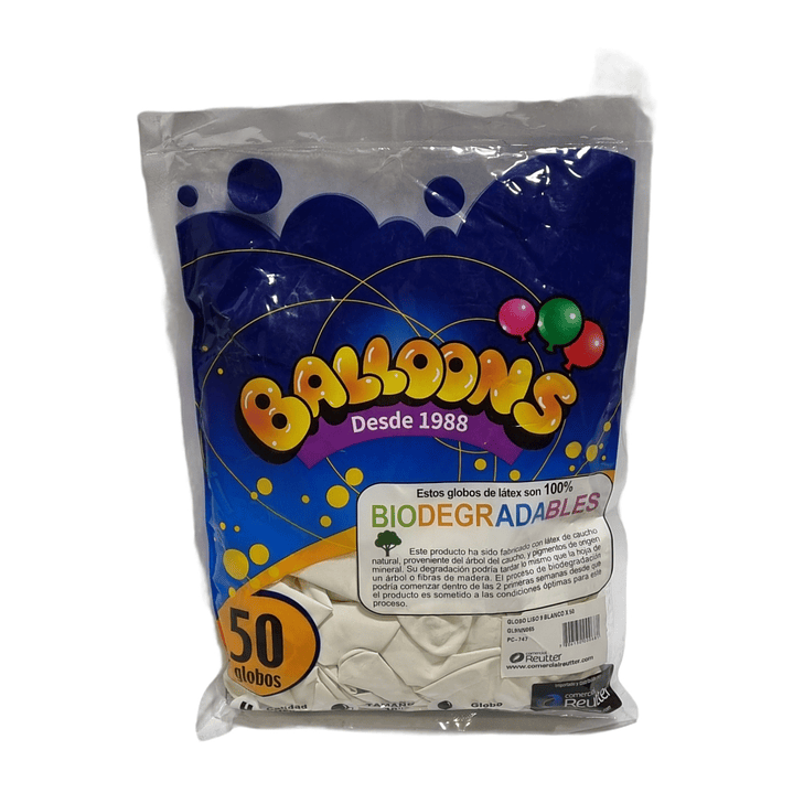 Bolsa Globo Liso  N°9  - Balloons 50 Unidades Colores 3