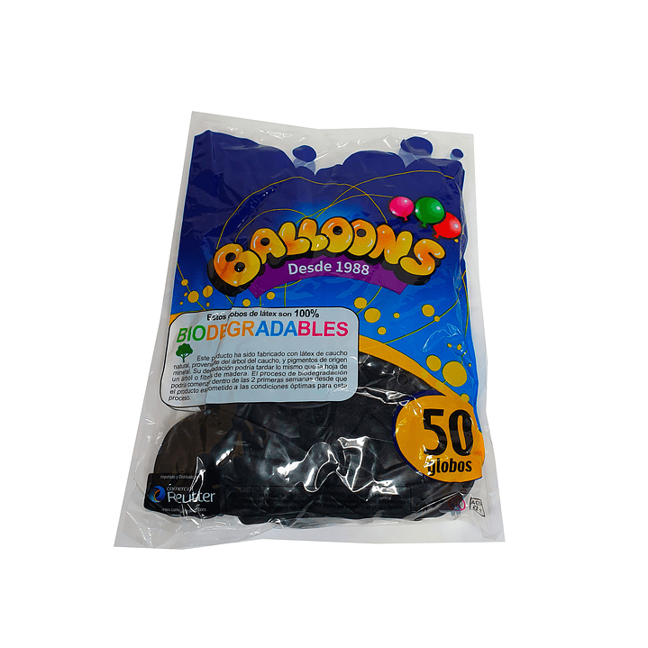 Bolsa Globo Liso  N°9  - Balloons 50 Unidades Colores 9