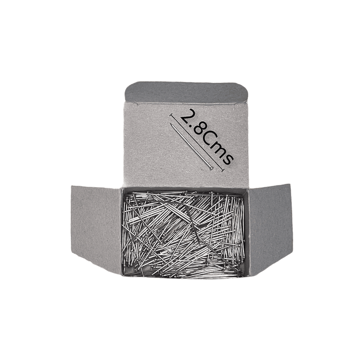 Caja 50g de Alfiler Cabeza Metalica 28mm 2