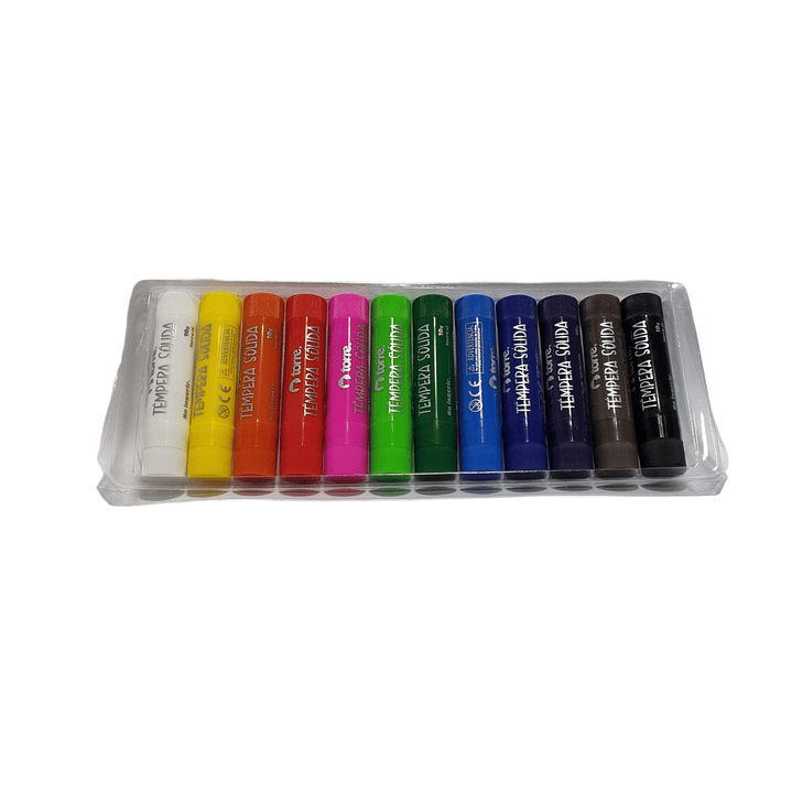 Tempera Solida Torre 12 Colores 2