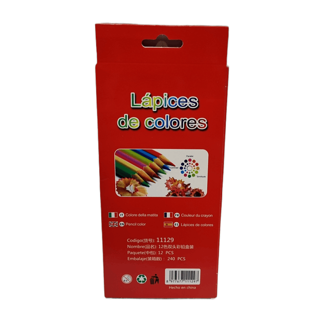 Lápices de Colores Doble Punta Económico