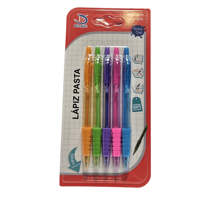 Pack 5 Lápiz Pasta Colores- 10872 1