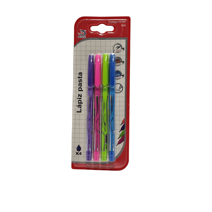 Pack 4 lápiz pasta Colores - 10365 1