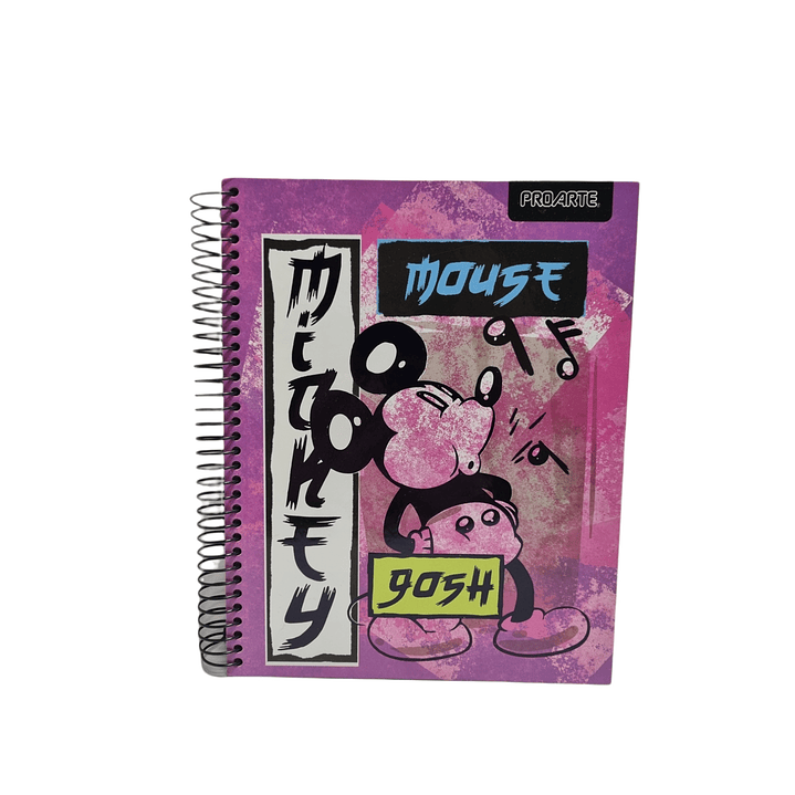 Cuaderno 3 materias Mickey Mouse Proarte 150Hjs 16.8 x 21.5Cms 1